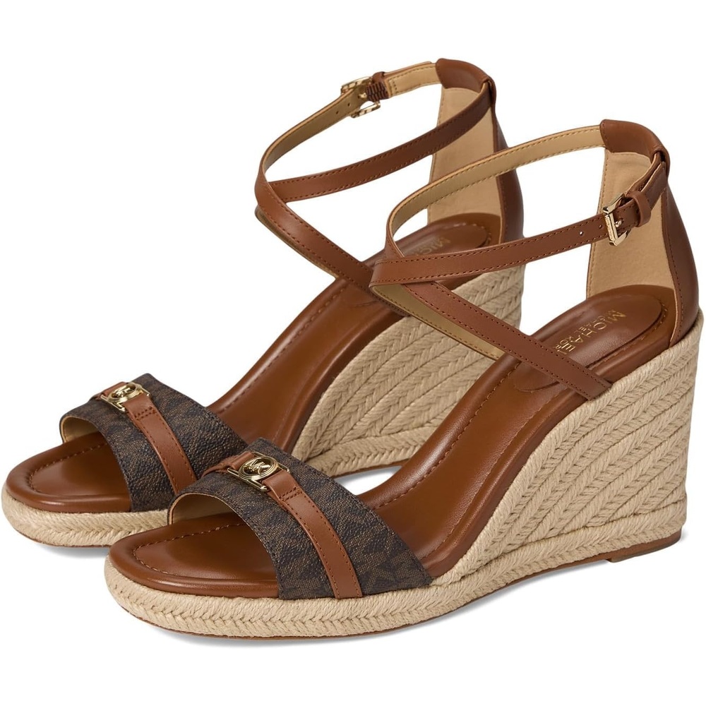 image:imageMichael Kors Womens Mandy Wedge SandalsBrownLuggage