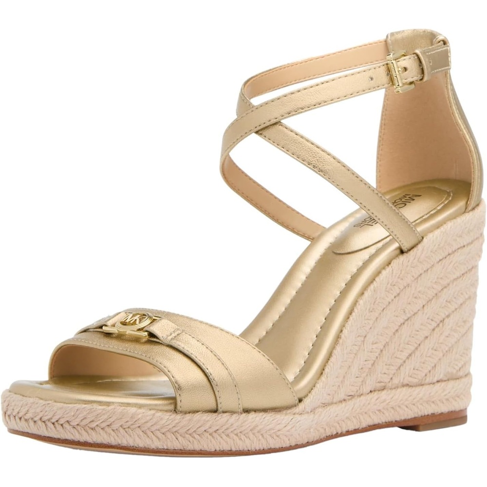 image:imageMichael Kors Womens Mandy Wedge SandalsPale Gold