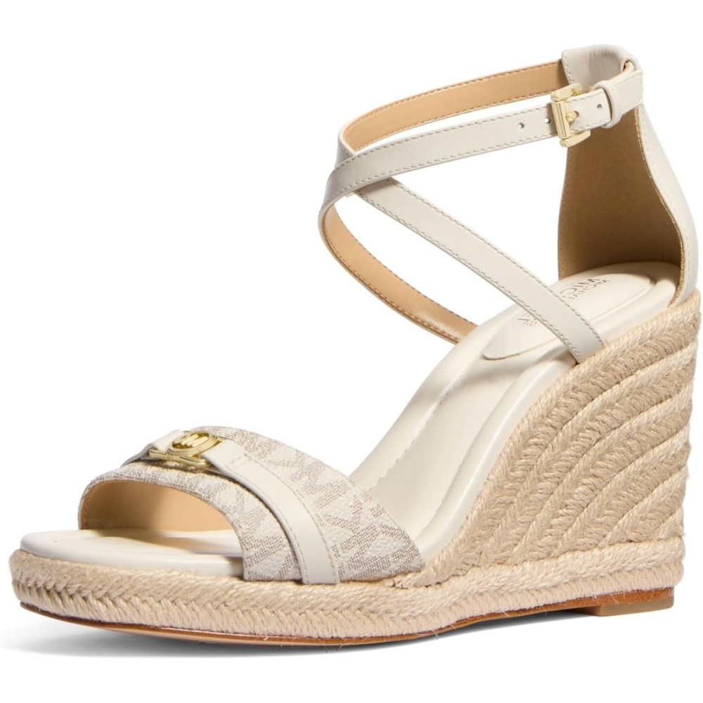 image:imageMichael Kors Womens Mandy Wedge SandalsVanillaCream