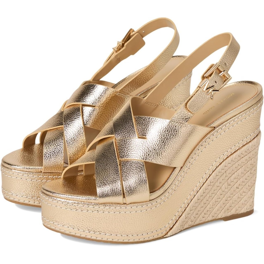 image:imageMichael Kors Womens Nora Wedge SandalsPale Gold