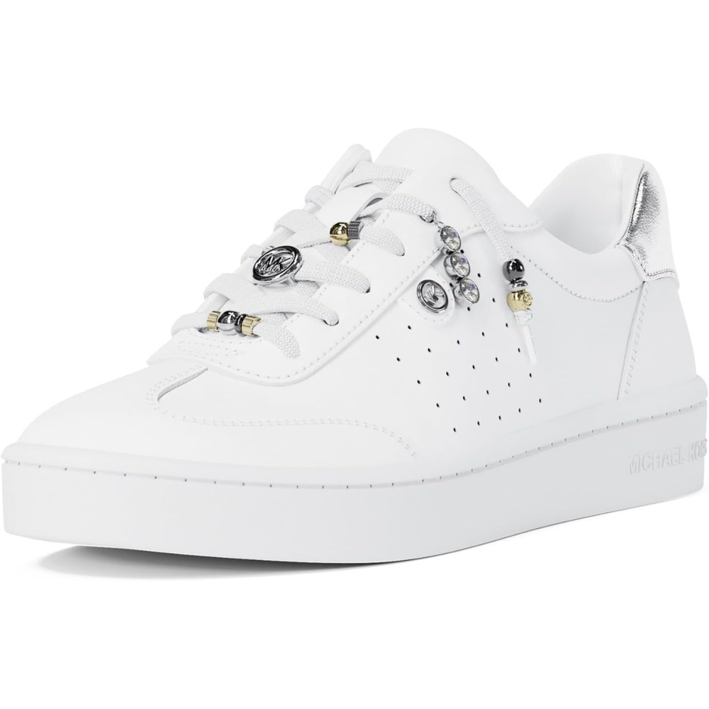 image:imageMichael Kors Womens Scotty Lace Up ShoesOptic WhiteLace Charms