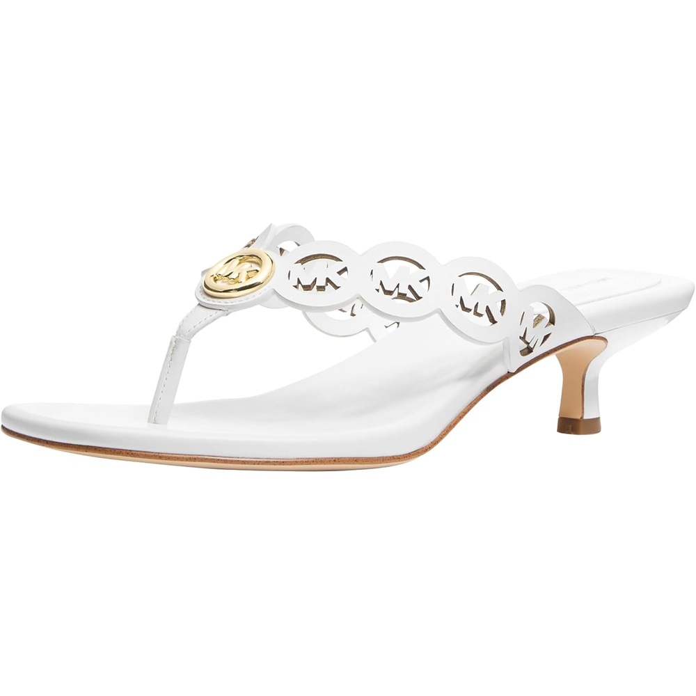 image:imageMichael Kors womens Michael Kors Womens Janie Mid ThongLeatherOptic White