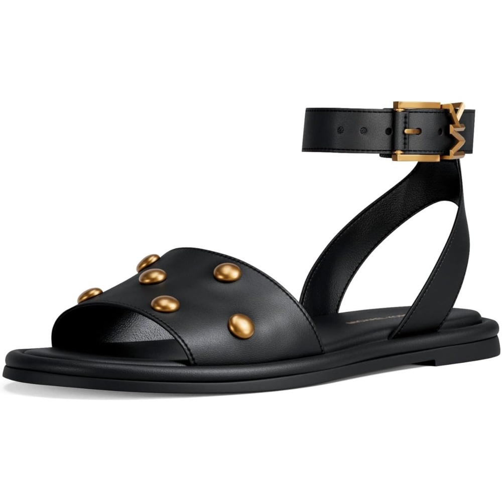 image:imageMichael Kors womens Rosetta Flat SandalLeatherBlack
