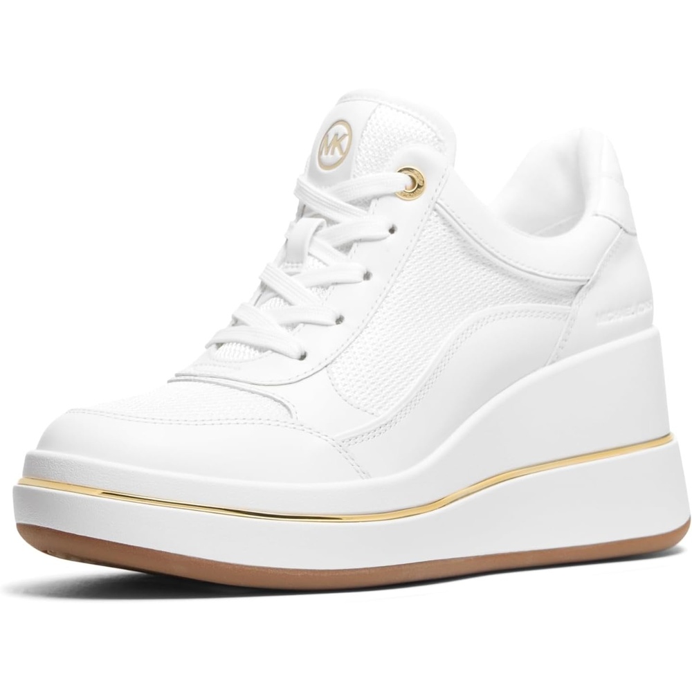 image:imageMichael Michael Kors Emmy Wedge TrainerOptical White