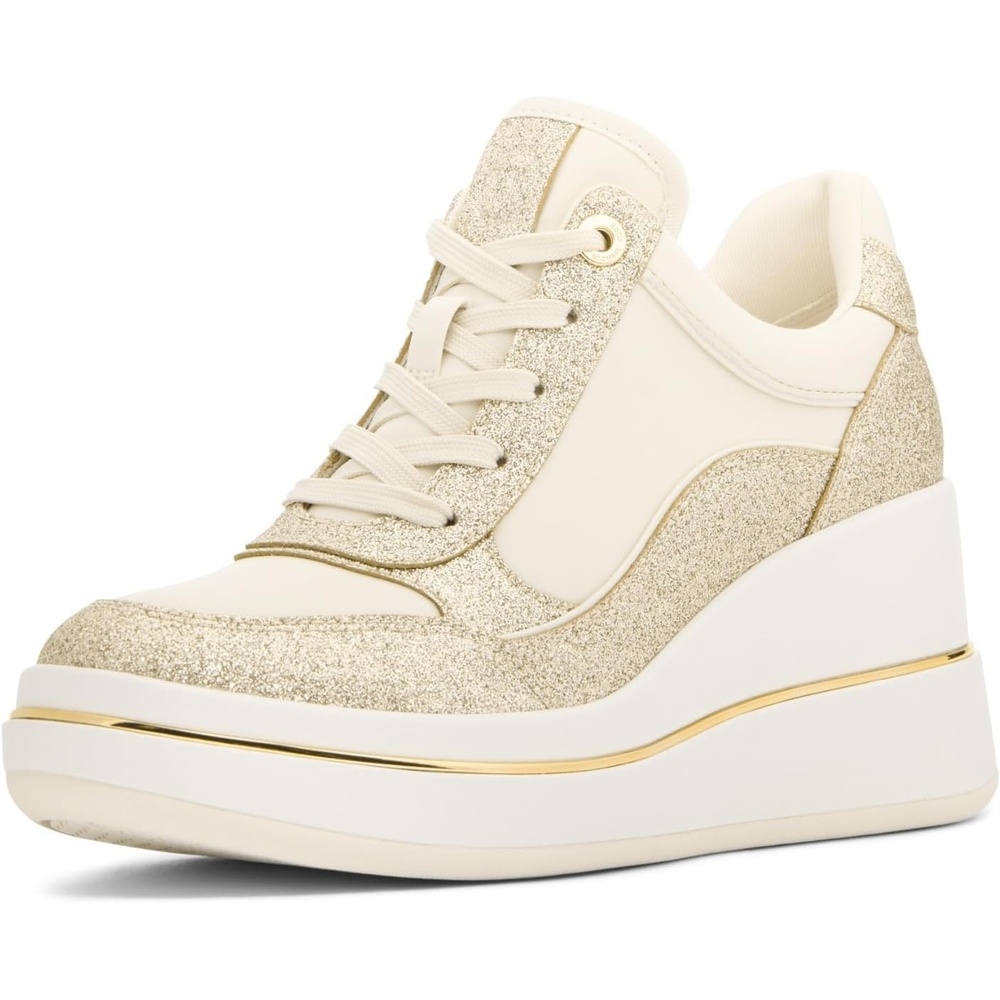 image:imageMichael Michael Kors Emmy Wedge TrainerPale Gold