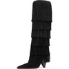 Black/Suede Fringe