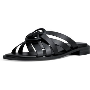 MICHAEL Michael Kors Erika Flat Sandals(Leather/Black)
