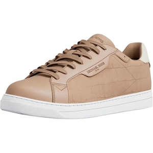 Michael Kors Men’s Keating Lace Up Sneakers(Embossed Croc/Khaki)