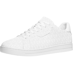 Michael Kors Men’s Keating Lace Up Sneakers(Signature/Optical White)