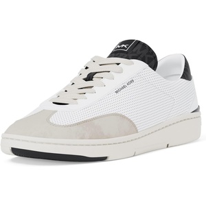 Michael Kors Men’s Wilton Lace Up Sneaker(White/Black Signature)