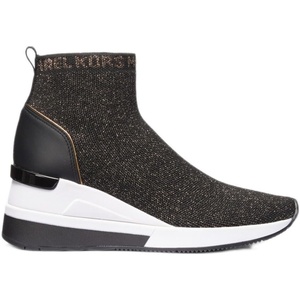 Michael Kors Skyler Stretch-Knit Sock Sneaker(Black Bronze)
