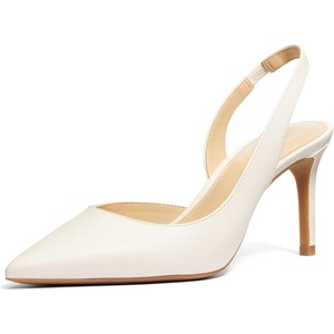 Michael Kors Women’s Alina Flex Sling Pump Shoes(Leather/Light Cream)