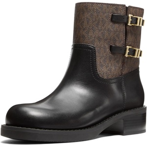 Michael Kors Women’s Darrington Flat Bootie(Brown/Black)