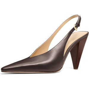 Michael Kors Women’s Electra Sling Pump(Chocolate/Vachetta Leather)