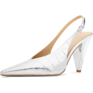 Michael Kors Women’s Electra Sling Pump(Silver)