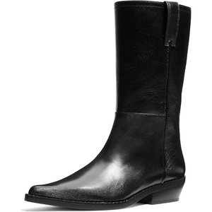 Michael Kors Women’s Farren Flat Boot(Leather/Black)