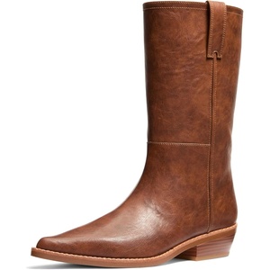 Michael Kors Women’s Farren Flat Boot(Leather/Vintage Tan)