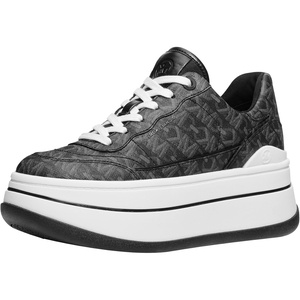 Michael Kors Women’s Hayes Lace Up Sneakers(Black)