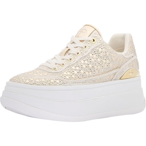 Michael Kors Women’s Hayes Lace Up Sneakers(Cream)
