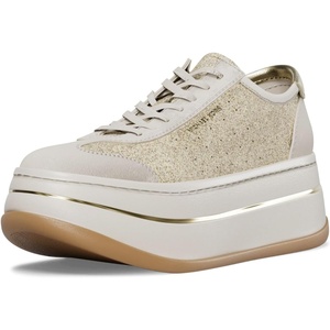 Michael Kors Women’s Hayes Lace Up Sneakers(T Toe/Pale Gold)