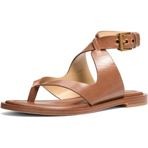 Michael Kors Women’s Irene Flat Thong Sandal(Volare Leather/Luggage)