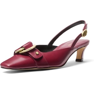 Michael Kors Women’s Jaden Kitten Sling Pump(Mulberry)