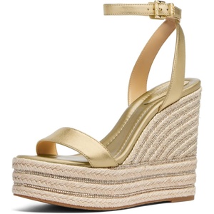 Michael Kors Women’s Leighton Wedge(Pale Gold)