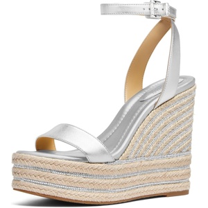 Michael Kors Women’s Leighton Wedge(Silver)
