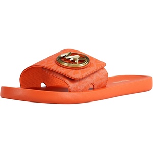 Michael Kors Women’s MK Charm Slide(Mk Signature/Mimosa)