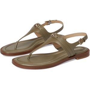 Michael Kors Women’s Mandy Thong Sandal(Leather/Safari Green)