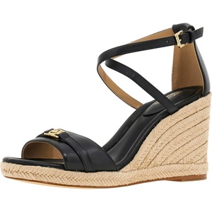 Michael Kors Women’s Mandy Wedge Sandals(Black)