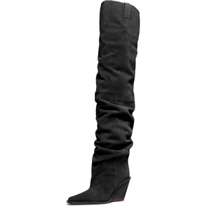 Michael Kors Women’s Noemie Over the Knee Heeled Boot(Black)