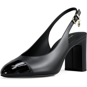 Michael Kors Womens Piper Flex Sling Pump(Leather/Black)