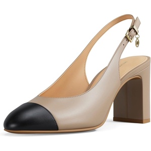 Michael Kors Womens Piper Flex Sling Pump(Leather/Khaki)