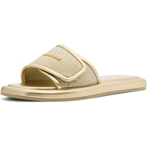 Michael Kors Women’s Suki Flat Slide(Pale Gold)