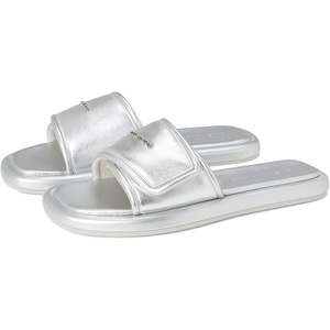 Michael Kors Women’s Suki Flat Slide(Silver)