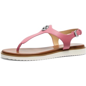 Michael Kors Women’s Val Thong Sandal(Saffiano Leather/Rosewood)