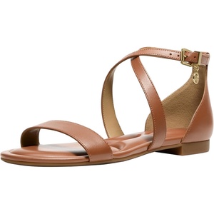 Michael Kors womens Alexa Flex Flat Sandal(Luggage)