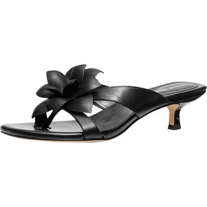 Michael Kors womens Jacie Kitten Sandal(Black)