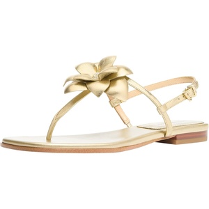Michael Kors womens Jacie Thong Sandal(Pale Gold)