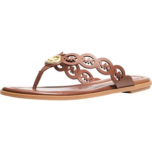 Michael Kors womens Janie Thong Sandal(Luggage)