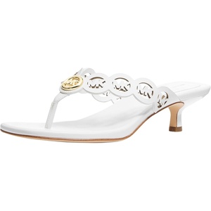Michael Kors womens Michael Kors Women’s Janie Mid Thong(Leather/Optic White)