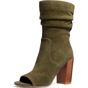 Michael Kors womens Shayna Heeled Bootie(Leather/Loden)