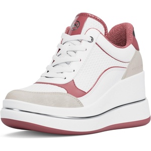 Michael Michael Kors Emmy Wedge Trainer(Solid Color Block/Rosewood)