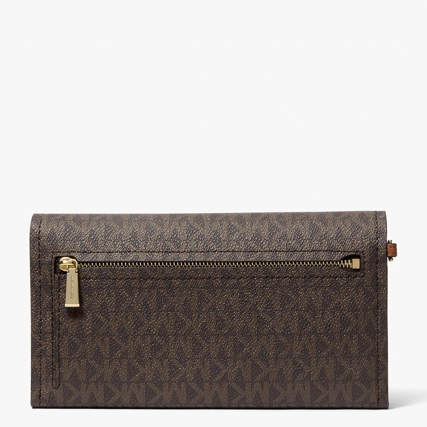image:imageMICHAEL Michael Kors Jet Set Medium Flap Double Zip WristletBrownAcorn