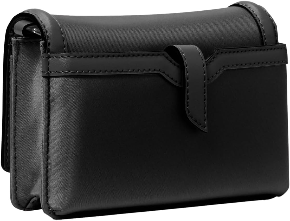 image:imageMICHAEL Michael Kors Jet Set Small Phone Web Strap CrossbodySilvertone HardwareNylonBlack