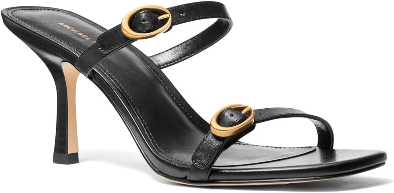 image:imageMICHAEL Michael Kors Kya Mid SandalsLeatherBlack