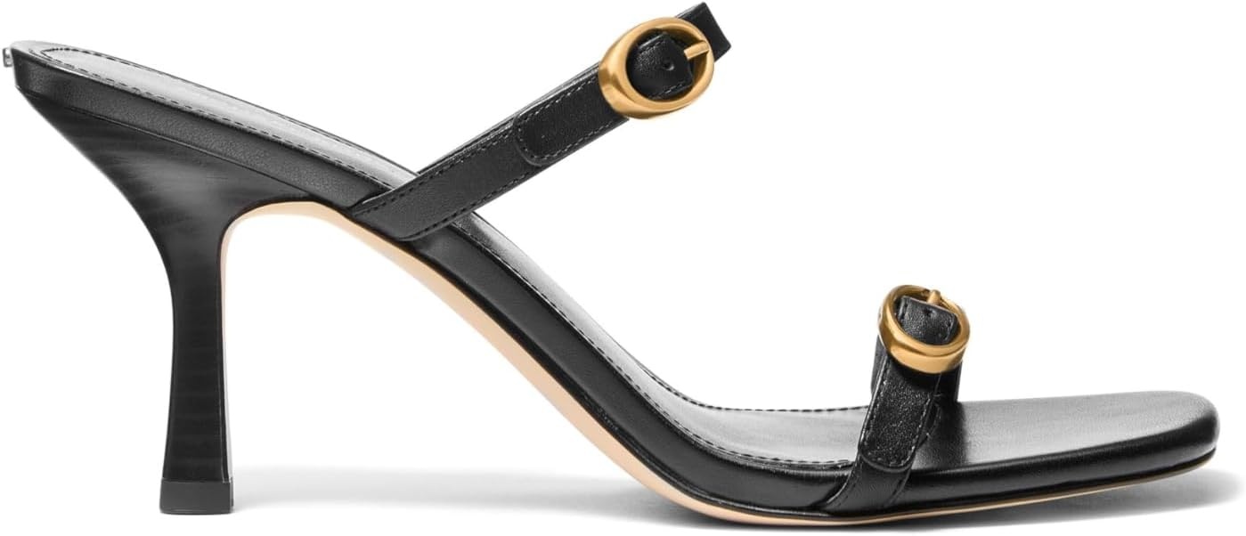 image:imageMICHAEL Michael Kors Kya Mid SandalsLeatherBlack