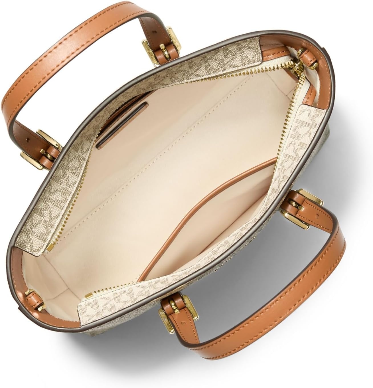 image:imageMICHAEL Michael Kors Womens Quinn Small East West Tote CrossbodyVanillaAcorn