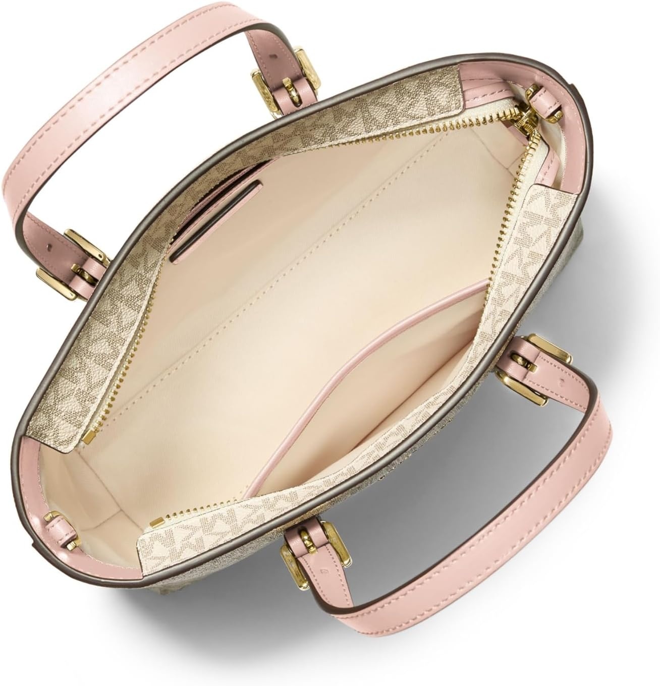 image:imageMICHAEL Michael Kors Womens Quinn Small East West Tote CrossbodyVanillaSoft Pink